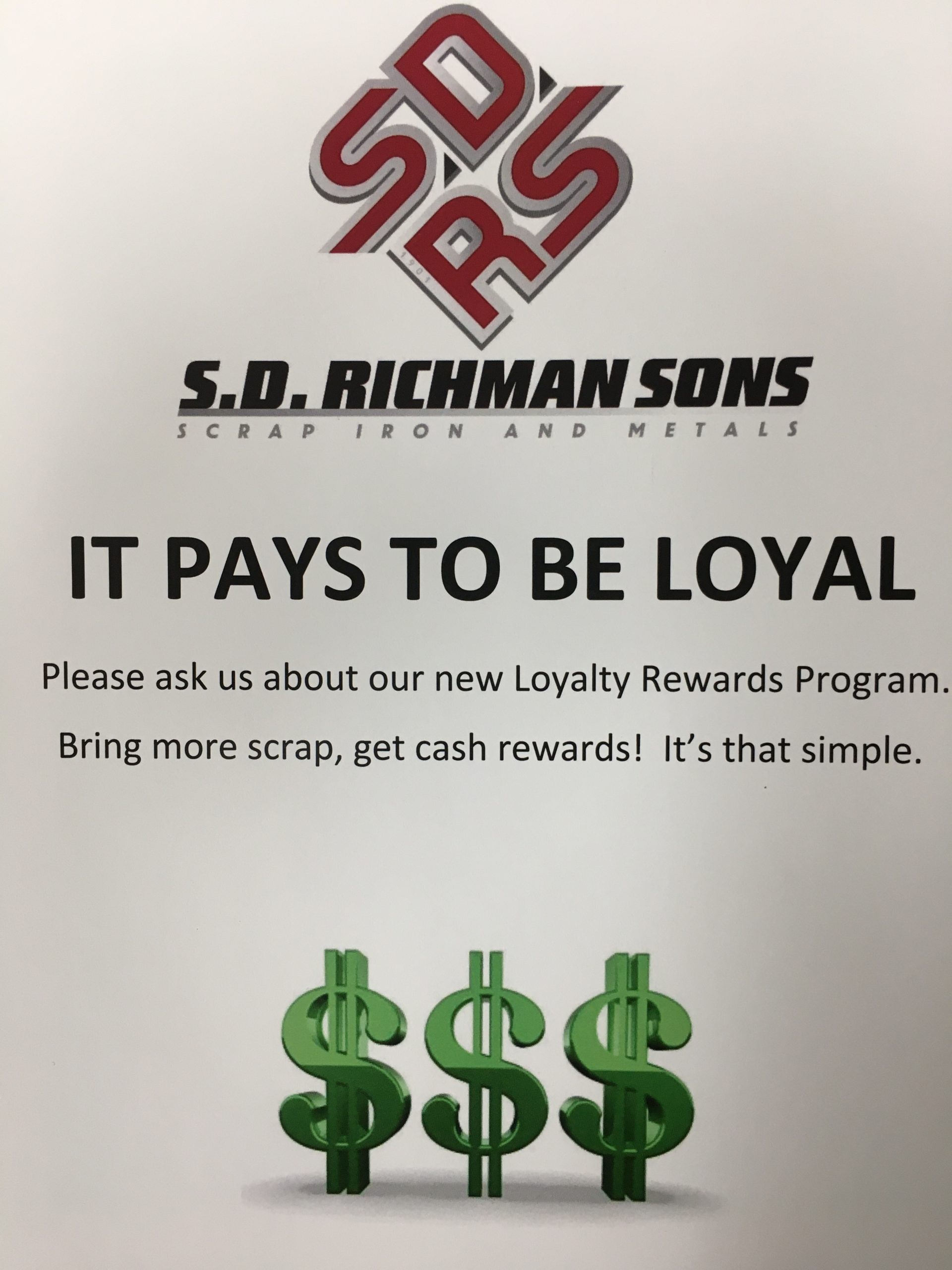 New Loyalty Program S D Richman Sons